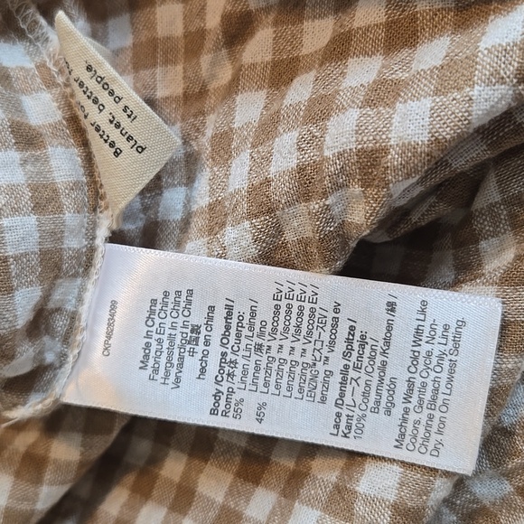 Madewell Gingham Tiered Linen Blend Maxi Skirt - Picture 9 of 9